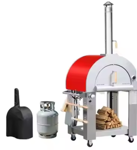 Nuevo horno de pizza para exteriores a leña en rojo-PG06 listo para enviar - Product Image 1