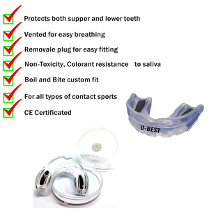 Protège-dents en silicone transparent avec grille de protection pour usage sportif - Product Image 3