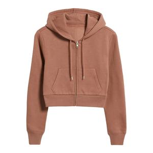 Patch brodé personnalisé pour fabricant, sweat-shirts pour femmes, streetwear en molleton français, sweat-shirts amples pour femmes, sweat-shirts courts - Product Image 1