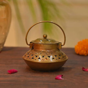 ที่ใส่ห่วงเหล็กสไตล์โบราณที่ใส่เทียนทีไลท์โลหะหรูหราตกแต่งบ้านสไตล์ดั้งเดิม - Product Image 2