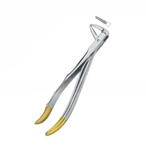 Fórceps de extracción de dientes dentales de color personalizado de excelente calidad Diam Fig74 N plata con instrumentos dentales de acero inoxidable dorado - Product Image 1