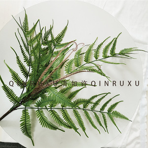 Vendita calda vivide piante finte realistiche 71cm 20 foglie di <span class=keywords><strong>felce</strong></span> in pelle di seta mazzetto di foglie verdi artificiali per la laurea pasqua - Product Image 2