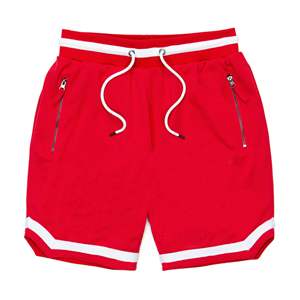Shorts personnalisés d'été pour hommes, sportifs, de gym, rouges, 3 Tuk, en maille, polyester, avec cordon de serrage, pour la course, 2 en 1, shorts en maille personnalisés - Product Image 1