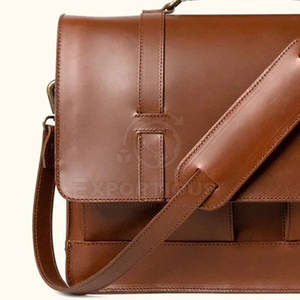 Sac d'ordinateur portable en cuir de haute qualité en gros fabriqué au Pakistan Sac d'ordinateur portable en cuir durable le plus vendu - Product Image 4