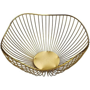 Cesta de almacenamiento de hierro más vendida, diseño atractivo con acabado dorado, cesta de frutas, cesta decorativa para utensilios de cocina para el hogar - Product Image 6