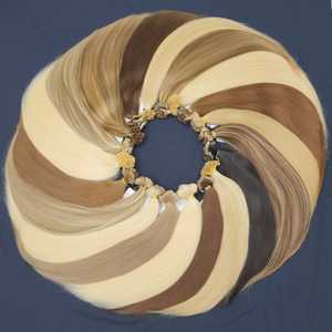 ผมแท้เวียดนาม T03 แบบปลายแบน เย็บสองชั้น ซุปเปอร์ดับเบิ้ลดรอว์นเอนด์ น้ำหนัก 100 กรัม สามารถดัดได้ทุกสี ความยาว 8 นิ้ว แบบหยิก - Product Image 3