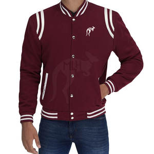 Nouvelle veste de baseball tendance pour homme avec col montant et logo frontal, 100 % coton, style vintage, personnalisable - Product Image 2