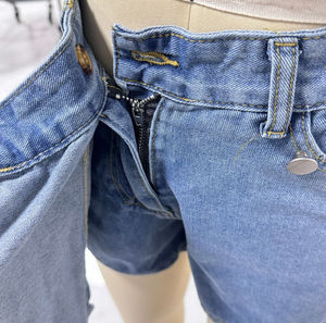 Ensemble deux pièces décontracté pour femme, été, jean, motif uni, haut court, mini-jupe, décoration en cristal, streetwear tendance, manches courtes - Product Image 6