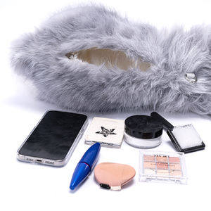 Mochila de Peluche de Conejo Angora Blanco Unisex DUPAN con Cierre de Cremallera Doble en los Hombros, Juguete de Peluche de Conejo - Product Image 6