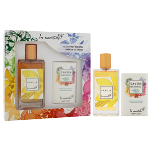 Les Essentials donna 2 pezzo regalo 2.7oz EDP Spray profumo di Vanille e 3.25oz sapone di mandorle dolci naturale Savon Coffret Parfum - Product Image 3