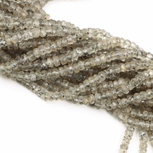 Perles de quartz noir naturel facettées en forme de rondelle, perles de quartz en vrac pour la fabrication de bijoux, fournitures de grossistes indiens - Product Image 6
