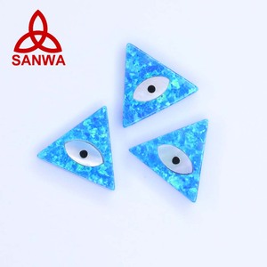 Giapponese Kyocera Lab Grown Opal Tear Drop Evil Eyes Bead Opal Charm su misura per accessori di gioielli in legno fatti a mano fai da te - Product Image 2
