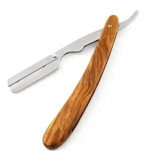 Maquinillas de afeitar de pelo de peluquero de diseño Premium con manejo de madera Nuevas maquinillas de afeitar plegables de barbero - Product Image 4