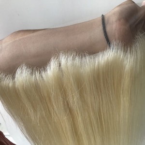 100% non transformés brut temple indien vierge en gros meilleur produit de qualité supérieure 13x4 droite 613 frontaux extensions de cheveux humains - Product Image 6