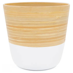 Pot de fleurs en bambou naturel fait à la main, pot en fibre de bambou tressé, pots naturels produits au Vietnam - Product Image 3