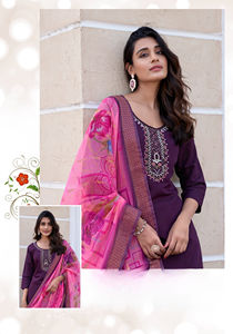 Chinnon tissage fil femmes adulte Kurti paire travail manuel Salwar Kameez séchage rapide toutes occasions fêtes indien pakistanais vêtements - Product Image 6