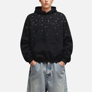 Vente Flash : Sweat à Capuche Homme Oversize 100% Coton, Personnalisé avec Strass, Effet Délavé, Écologique, Imprimé Vintage, Modèle Vierge - Product Image 5