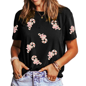 Camiseta clásica con estampado para mujer, camiseta informal regular de alta calidad 100%, excelente calidad, gran oferta, camiseta ajustada para mujer - Product Image 4
