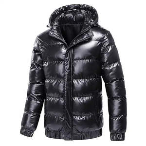 Veste en duvet à capuche pour hommes de haute qualité OEM chaude pour l'hiver Veste en duvet à fermeture éclair complète pour l'extérieur Logo personnalisé - Product Image 1