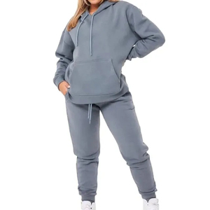 Wholesale Price Customized Color Women <b>Tracksuits</b> Best Selling with Blank Front Panel Hooded Running <b>Plain</b> <b>Tracksuit</b> for Sale - Product Image 5