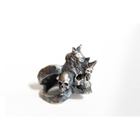 Crusted Jewelry Rings 16 Bague de personnalité punk rhinocéros en argent turc 925, motif animal classique, pierre naturelle, certifiée par un tiers