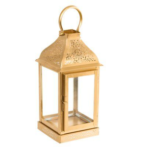 Premium Quality Metal <b>Gold</b> Finish Candle <b>Lantern</b> With Glass And Top Handle Home Decor Accent For Indoor Outdoor Use Best Price - Product Image 6
