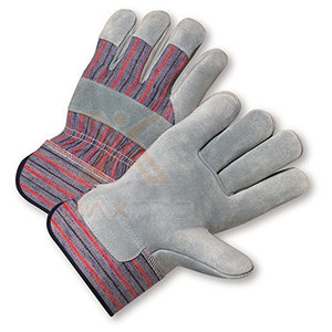 Breathable in Stock Custom Logo Leather Working <b>Gloves</b> with Fire Proof Anti-Slip Waterproof Features and Safety Cuff - Product Image 1