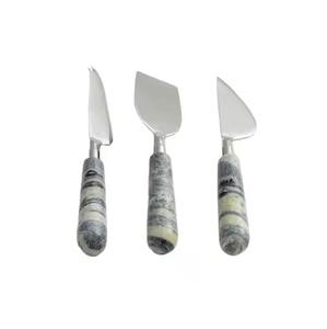 Ensemble d'épandeurs de fromage en acier inoxydable 3 pièces avec manche en bois pour fêtes, mariages et hôtels - Product Image 4