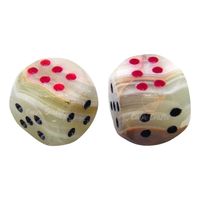 Dés en onyx vert multi-usage de luxe, faits à la main, écologiques, en pierre naturelle polie, robustes, personnalisables, six faces D6 pour jeux de société et RPG