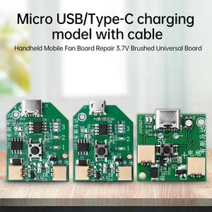 3.7V USB recarregável pequeno ventilador placa de circuito controle Handheld móvel ventilador escovado placa universal - Product Image 2