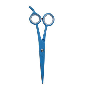 Vente en gros professionnel 6 pouces droit en acier inoxydable ciseaux de coupe de cheveux couleur bleue rasoir droit de barbier - Product Image 1