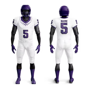 Conjuntos de Camisetas de Fútbol Americano Personalizadas con Nombre y Número, Manga Corta, Estampadas, Tallas Grandes, Transpirables, de Secado Rápido, Sublimadas - Product Image 3