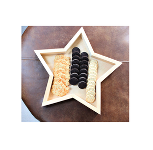 Wood Tray Candle Display Holder Star Shape Dining <b>table</b> Decorative Tray At Lowest Price - Product Image 3