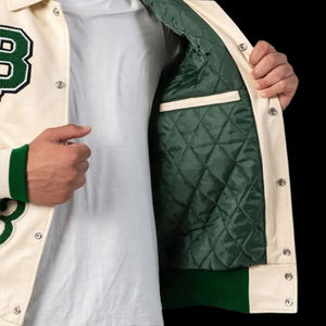 Chaqueta Universitaria de Béisbol para Hombre, Chaqueta Varsity Minimalista, Ropa de Abrigo Informal de Invierno, Ropa de Moda Diaria Cálida - Product Image 4