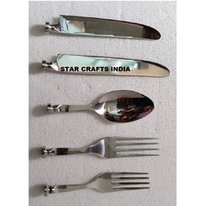 Wholesale Silver-Finished <b>Stainless</b> <b>Steel</b> <b>Cutlery</b> Set for Western Dinner for Weddings Back to School Restaurant Quality Flatware - Product Image 4
