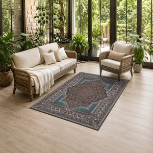 <b>RUGS</b> DEPOT LXDP-0924 Wholesale <b>Charcoal</b> <b>Grey</b> Contemporary Abstract Digital Printed Machine Washable Chenille Area <b>Rug</b> Non Slip - Product Image 6