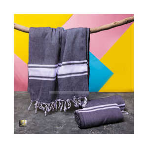 Bestseller Summer Turkish Cotton Fouta Peshtemal <b>Lightweight</b> Oversized Beach <b>Towel</b> Vibrant Look Quick Dry Sand-Free Custom Logo - Product Image 3