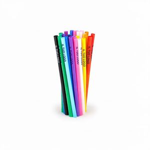 Pailles en PLA personnalisées 6 x 150 mm, couleurs mélangées, pailles en papier écologiques - Product Image 1