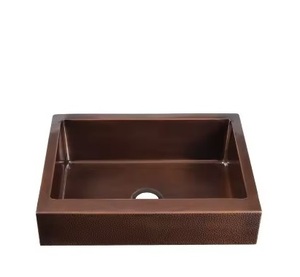 Fregadero de cobre Accesorios para el hogar Diseño moderno Hecho a mano Baño y cocina Fregadero de cobre multiusos a precio mayorista - Product Image 6