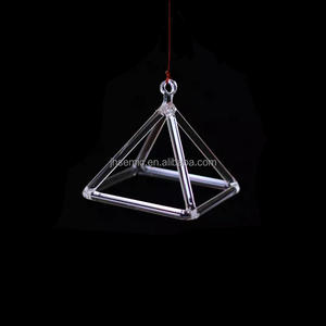 Buatan tangan kustom kristal penyetelan garpu transparan piramida Yoga kuarsa kaca - Product Image 4