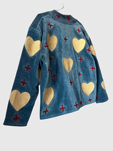 Veste en lin brodée florale à col châle et manches longues, style Prairie Chic, grande taille, pour femme, collection printemps - Product Image 4