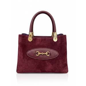 Borsa Strutturata in Vera Pelle Scamosciata e Pelle Dollaro - Made in Italy - Art. 26130 - Product Image 6