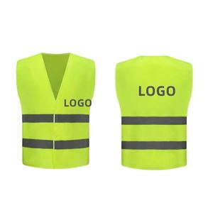 Logo personnalisé respirant haute visibilité ANSI classe 1 gilet de sécurité bandes réfléchissantes poches tissu doux polyester imperméable - Product Image 1