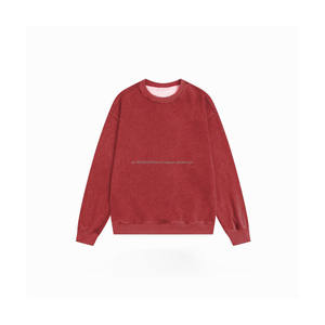 OEM al por mayor pulóver en blanco de algodón de peso pesado logotipo personalizado hombres Sudadera de cuello redondo de gran tamaño - Product Image 5