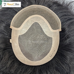 Nuevo Premium REGENT Indian Remy Hair Mono FL Man's Toupee 100% Trama atada a mano Cabello humano Onda natural Recto Venta al por mayor Stock - Product Image 2