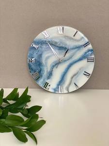 DECOR Epoxy Resin <b>Wall</b> <b>Clocks</b>-Modern Design <b>Digital</b> LED Battery Powered Living Room & Kitchen Home Decor Gift Antique Creation - Product Image 2