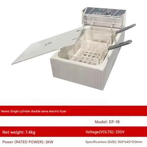 2025 mới nóng bán thương mại Nồi chiên sâu điện 6L + 6L có sẵn chuyên nghiệp Nồi Chiên Điện - Product Image 5