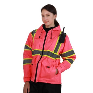Durable Cotton <b>Waterproof</b> Breathable Warm <b>Pink</b> Men Safety <b>Jacket</b> Low MOQ Adjustable Waist Multifunction - Product Image 5