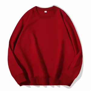 Sweat-shirt personnalisé à col rond 100% coton coupe classique en molleton bouclette uni pour l'hiver, streetwear de luxe 380g séchage rapide imprimé - Product Image 3