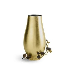 Florero de diseño clásico con jarrón dorado de alta calidad Diseño de acabado antiguo Florero de escritorio Regalos de inauguración de la casa - Product Image 3